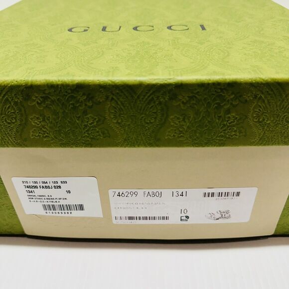 Gucci Run 10/ US 10.5 Touch Strap Sandals Square G Canvas Multicolor NIB $970 - Picture 11 of 13